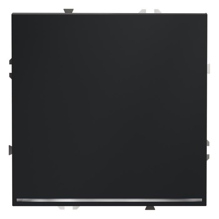 Проходной переключатель встраиваемый VOLTUM S70 одноклавишный с подсветкой 10А, (графит)