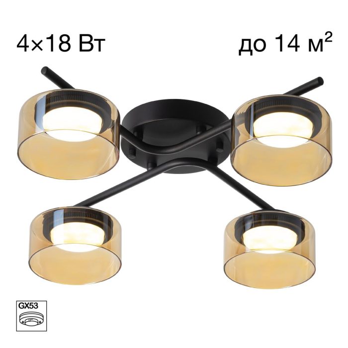 Люстра потолочная Citilux ESPACE CL243141 Чёрный