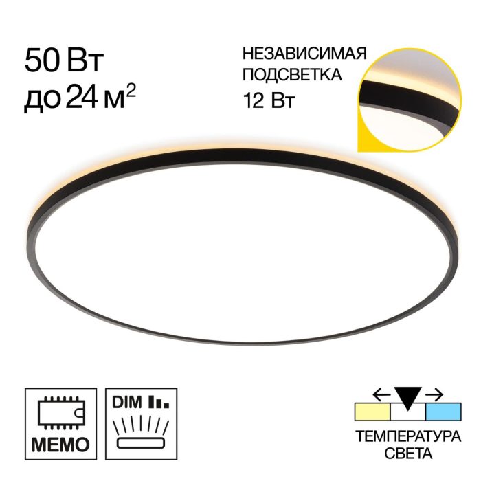 Светильник накладной Citilux NORMA CL748601 Чёрный