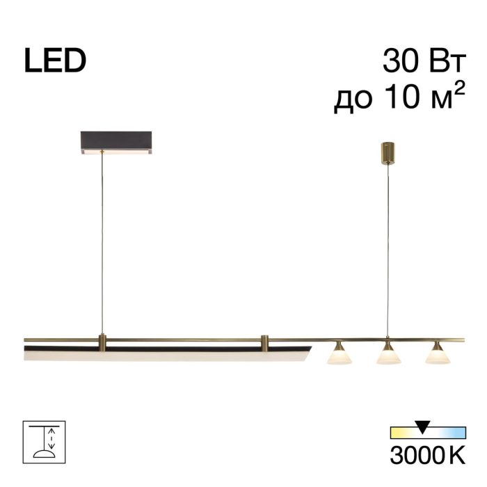 Подвесной светильник Citilux HELLY CL211012 Бронза, Чёрный