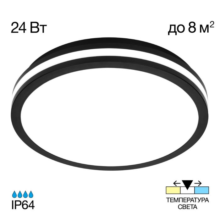 Светильник накладной Citilux LUNS CL711021V Чёрный