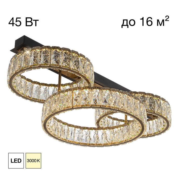 Люстра потолочная Citilux PALANT CL325162 Чёрный, Бронза