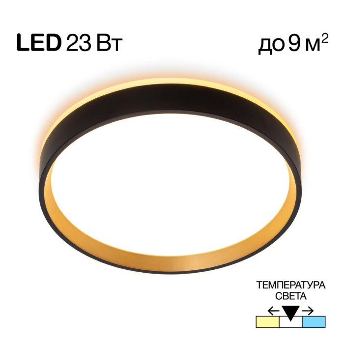 Светильник накладной Citilux ETALON CL750241 Чёрный, Золото