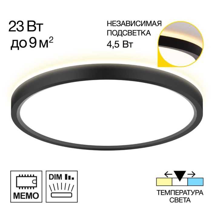 Светильник накладной Citilux NORMA CL748241 Чёрный