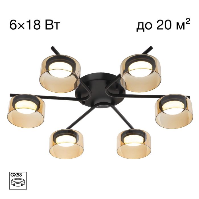 Люстра потолочная Citilux ESPACE CL243161 Чёрный