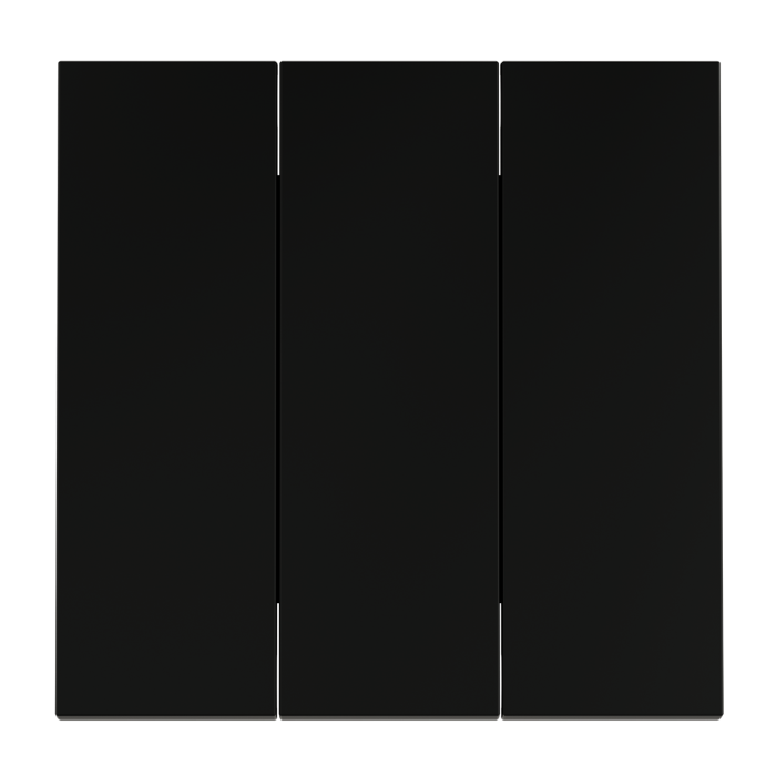 Клавиши для выключателя/переключателя трехклавишного, S70 (черный матовый)