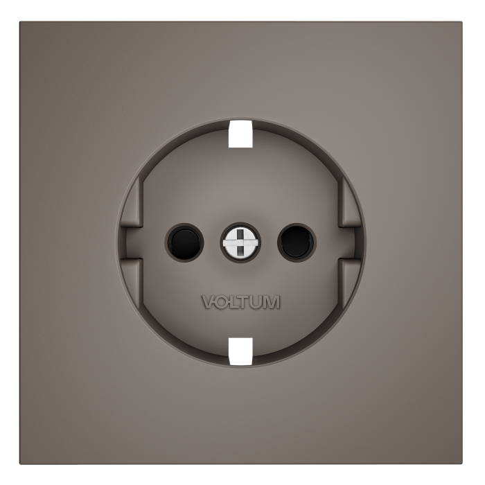 Накладка для розетки с заземлением и защитными шторками, S70 (капучино)