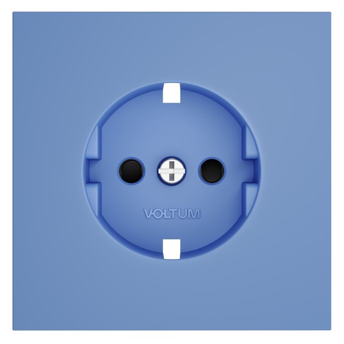 Накладка для розетки с заземлением и защитными шторками, S70 (деним)