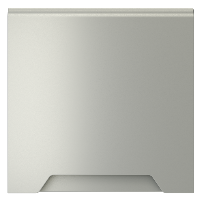 Накладка для розетки с заземлением, защитными шторками и крышкой, S70 (сталь)