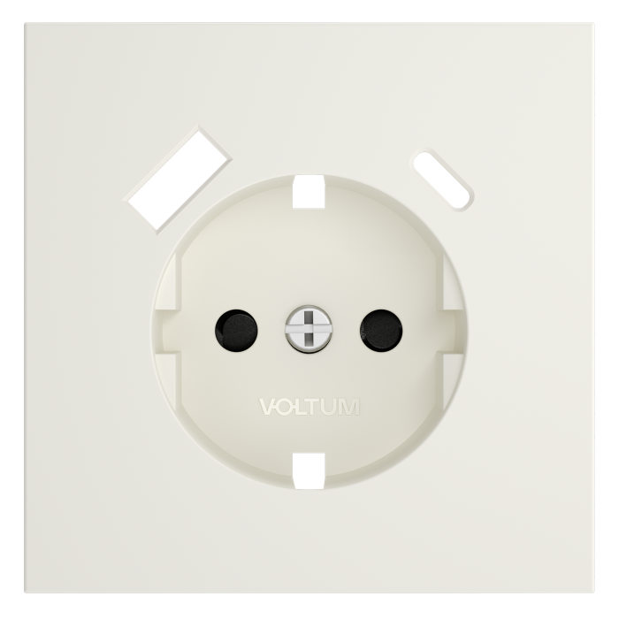 Накладка для розетки с заземлением и защитными шторками, с USB A+C, S70 (хлопок)