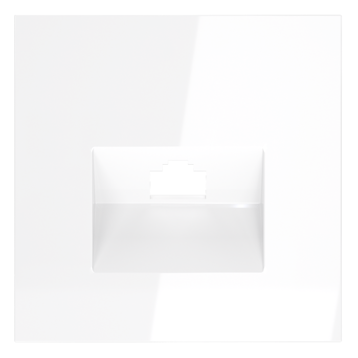 Накладка для розетки компьютерной RJ45 кат.6, S70 (белый глянцевый)