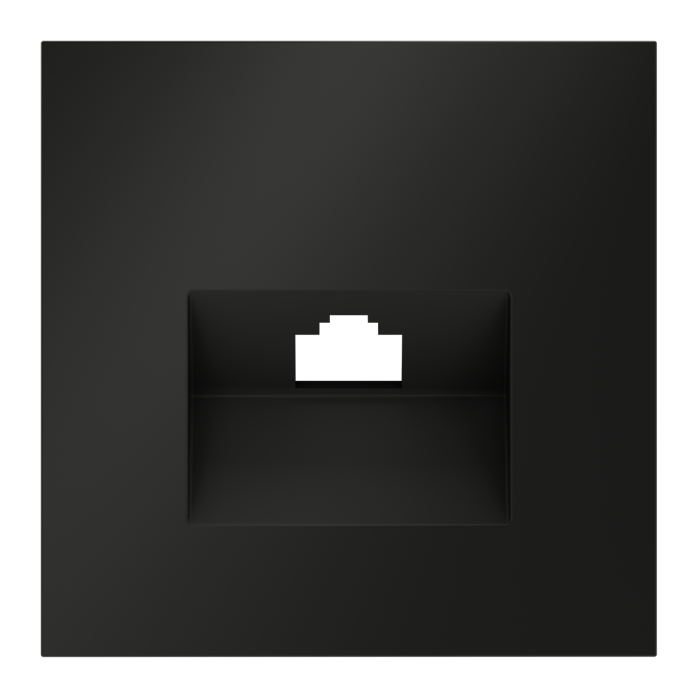 Накладка для розетки компьютерной RJ45 кат.6, S70 (черный матовый)