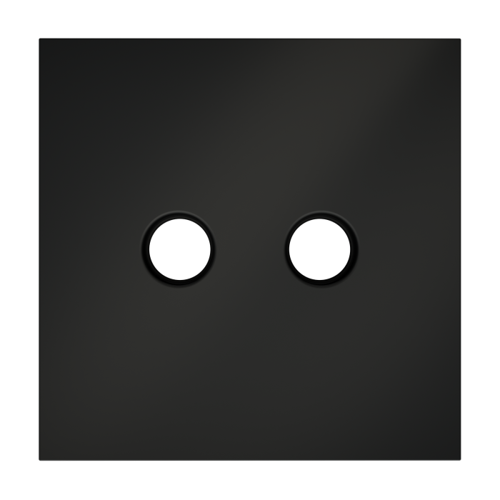 Накладка для розетки телевизионной оконечной TV+SAT, S70 (черный матовый)