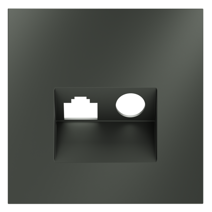 Накладка для розетки TV+RJ45 кат. 6, S70 (титан)