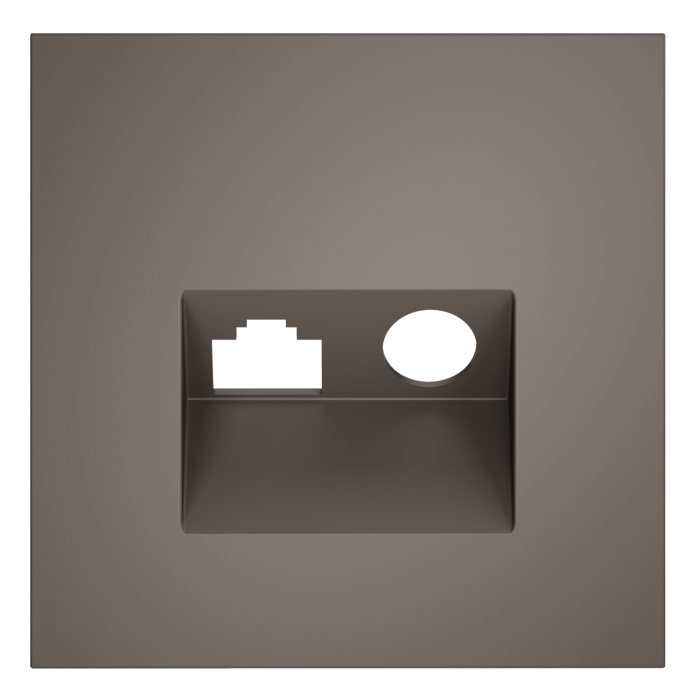 Накладка для розетки TV+RJ45 кат. 6, S70 (капучино)