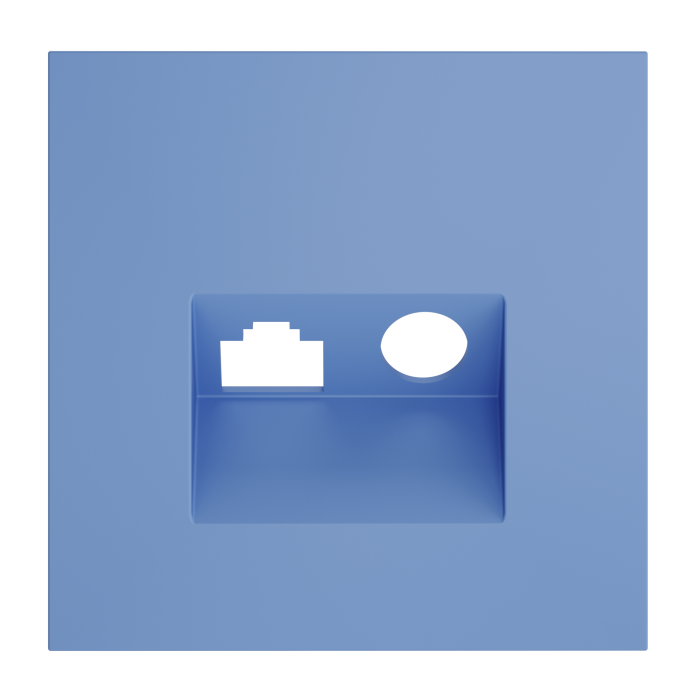 Накладка для розетки TV+RJ45 кат. 6, S70 (деним)