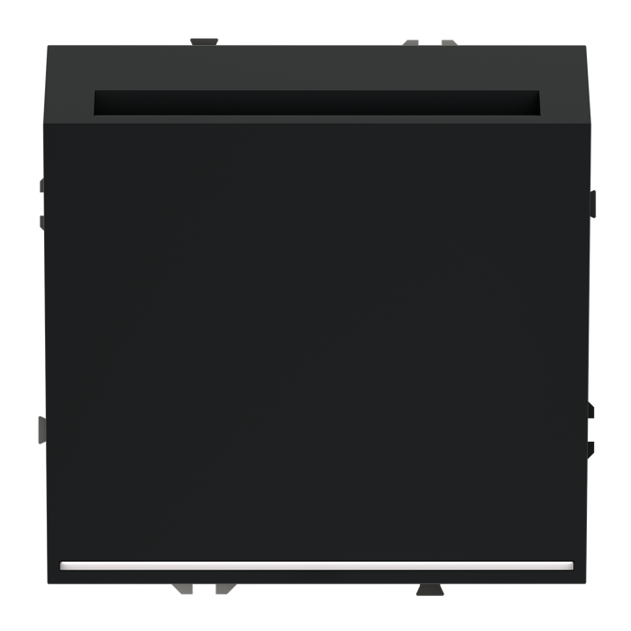 Выключатель встраиваемый VOLTUM S70 карточный 16А, (черный матовый)