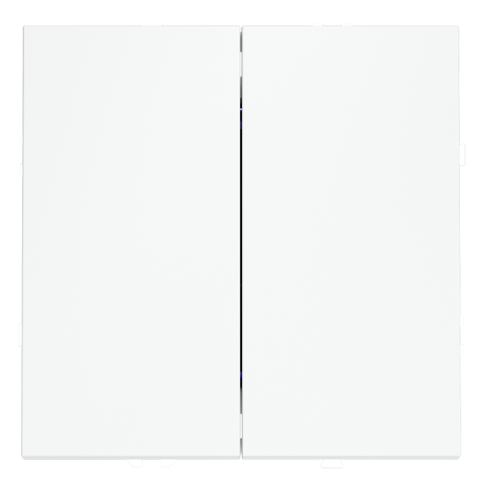 Перекрестный переключатель встраиваемый VOLTUM S70 двухклавишный 10А, (белый матовый)