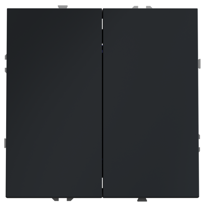 Перекрестный переключатель встраиваемый VOLTUM S70 двухклавишный 10А, (графит)