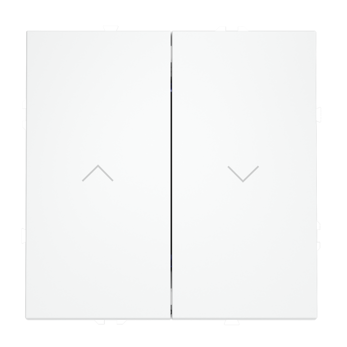 Выключатель встраиваемый VOLTUM S70 для жалюзи 10А, (белый матовый)