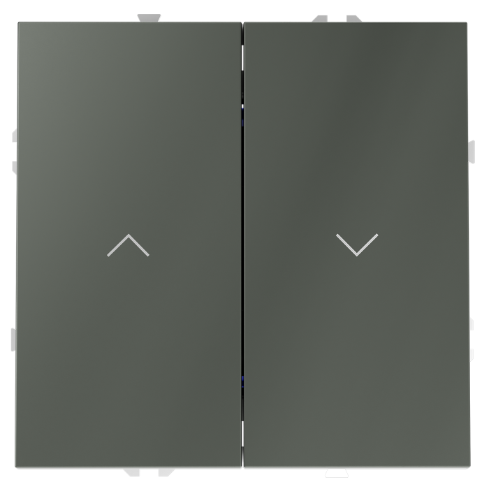 Выключатель встраиваемый VOLTUM S70 для жалюзи 10А, (титан)