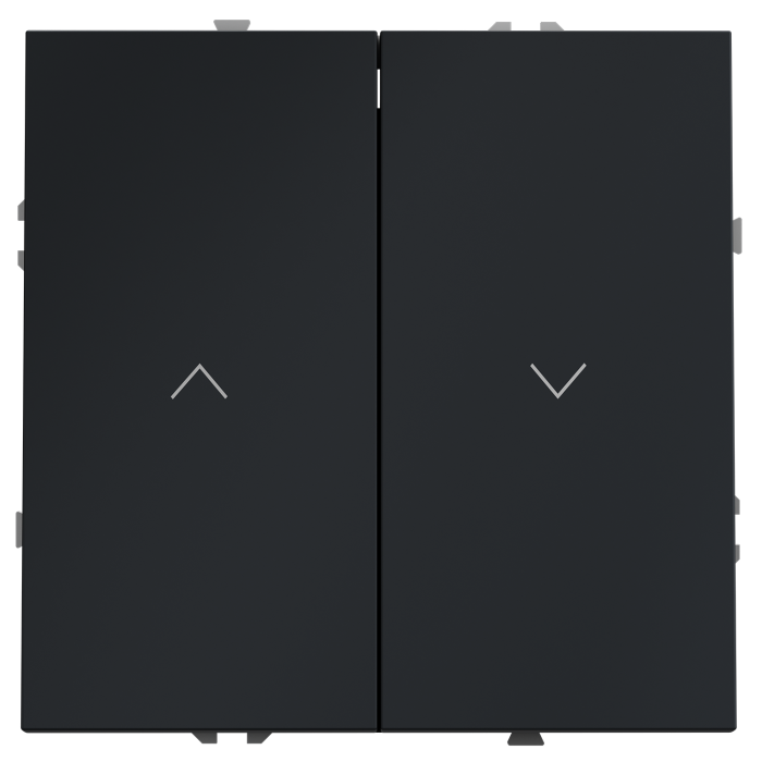 Выключатель встраиваемый VOLTUM S70 для жалюзи 10А, (графит)