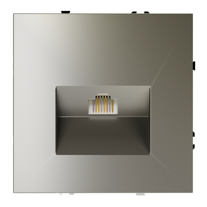 Розетка компьютерная встраиваемая VOLTUM S70 RJ45 кат.6, (шелк)