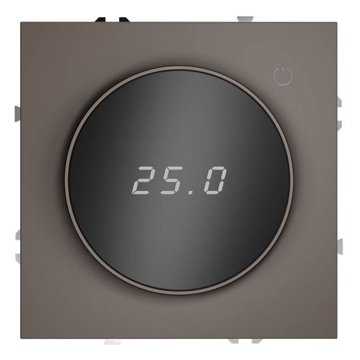 Терморегулятор электронный VOLTUM S70 с индикацией и датчиком, для теплого пола, (капучино)