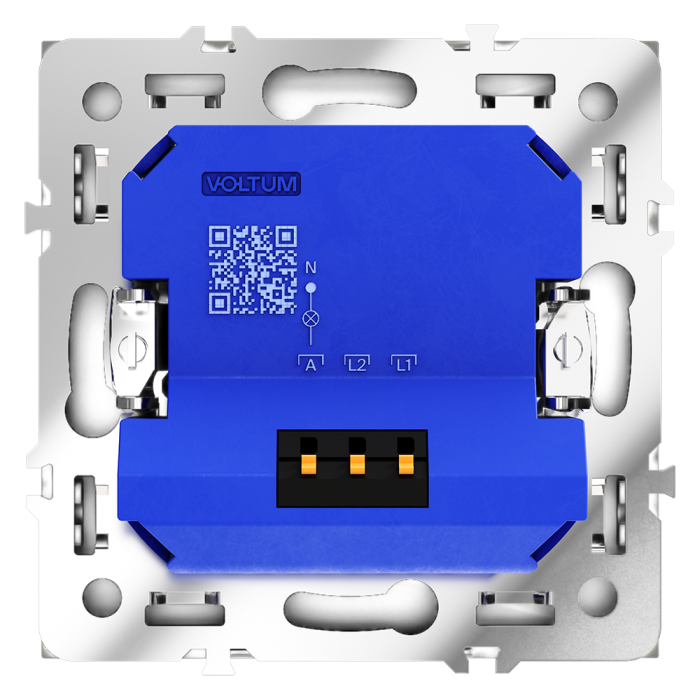 Светорегулятор встраиваемый VOLTUM S70 поворотно-нажимной 600 Вт, (белый глянцевый)