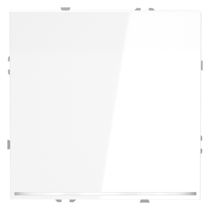 Проходной переключатель встраиваемый VOLTUM S70 одноклавишный с подсветкой 10А, (белый глянцевый)