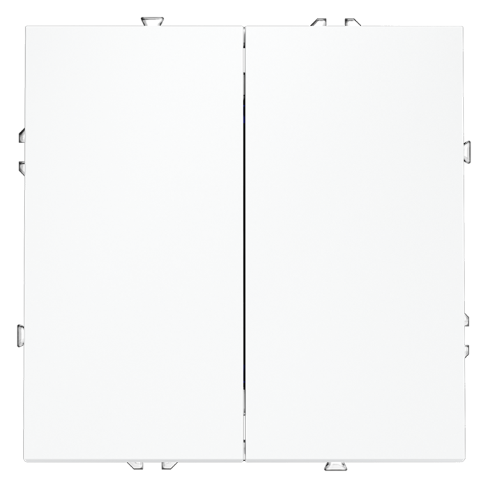 Выключатель встраиваемый VOLTUM S70 двухклавишный 10А, (белый матовый)