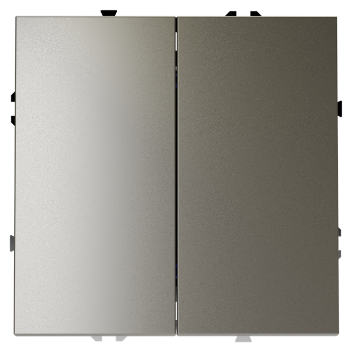 Проходной переключатель встраиваемый VOLTUM S70 двухклавишный 10А, (шелк)