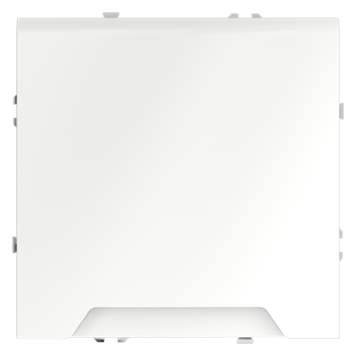 Розетка встраиваемая VOLTUM S70 с заземлением, защитными шторками и крышкой 16А, (белый матовый)