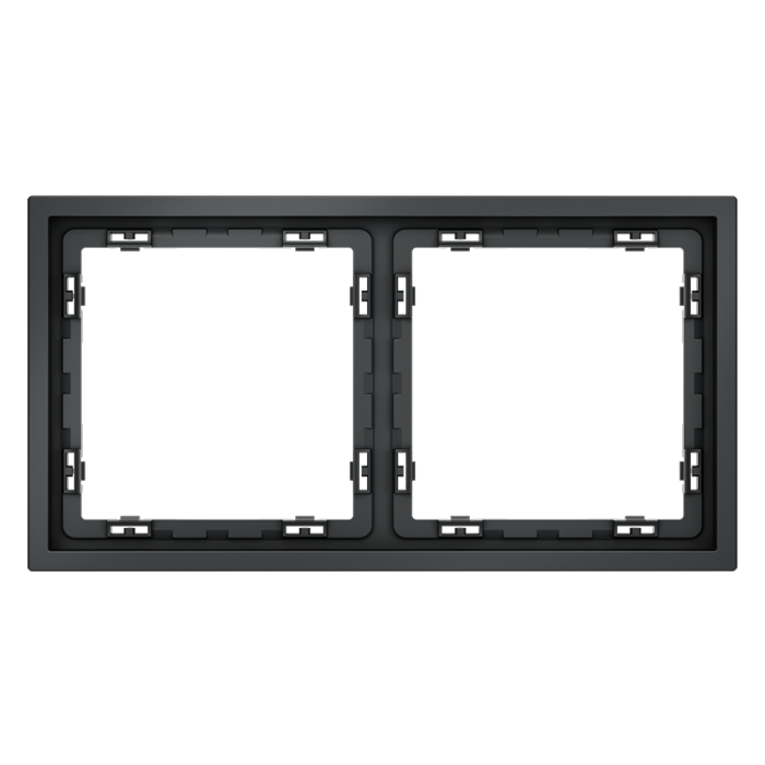 Рамка пластиковая VOLTUM S70 на 2 поста, (графит)