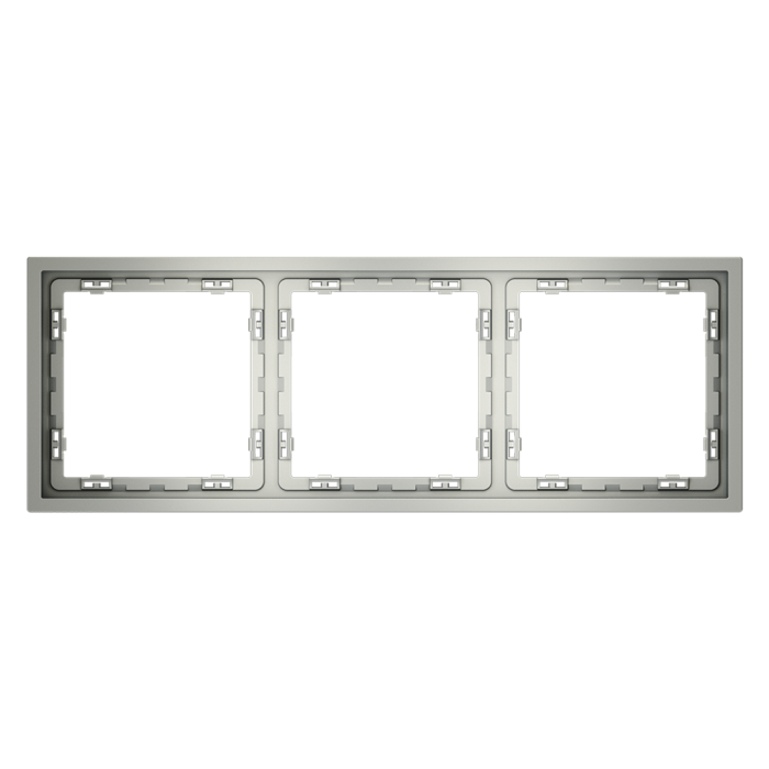 Рамка пластиковая VOLTUM S70 на 3 поста, (сталь)