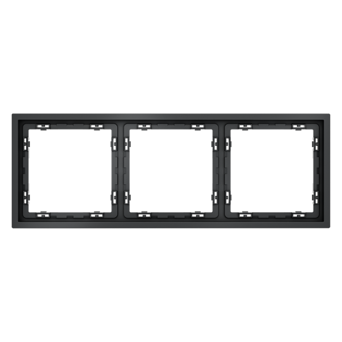 Рамка пластиковая VOLTUM S70 на 3 поста, (графит)
