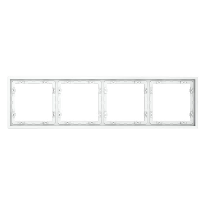 Рамка пластиковая VOLTUM S70 на 4 поста, (белый матовый)