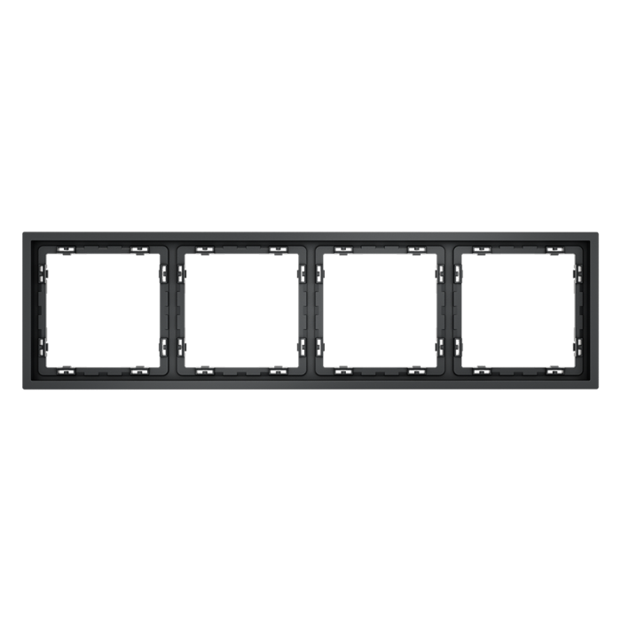 Рамка пластиковая VOLTUM S70 на 4 поста, (графит)