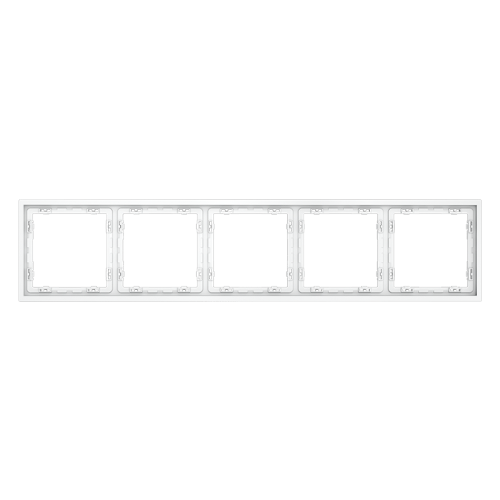 Рамка пластиковая VOLTUM S70 на 5 постов, (белый матовый)