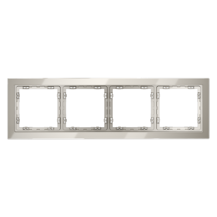 Рамка стеклянная VOLTUM S70 на 4 поста, (кашемир, стекло)