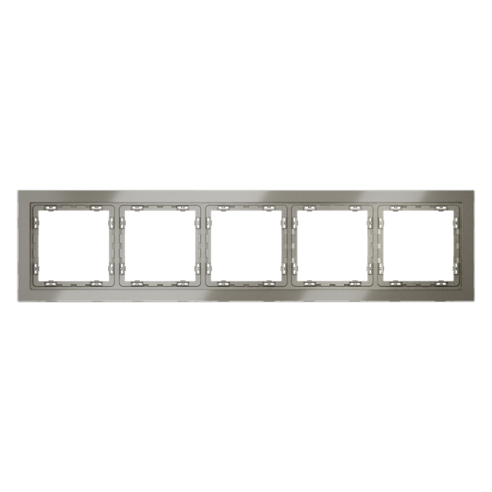 Рамка стеклянная VOLTUM S70 на 5 постов, (шелк, стекло)