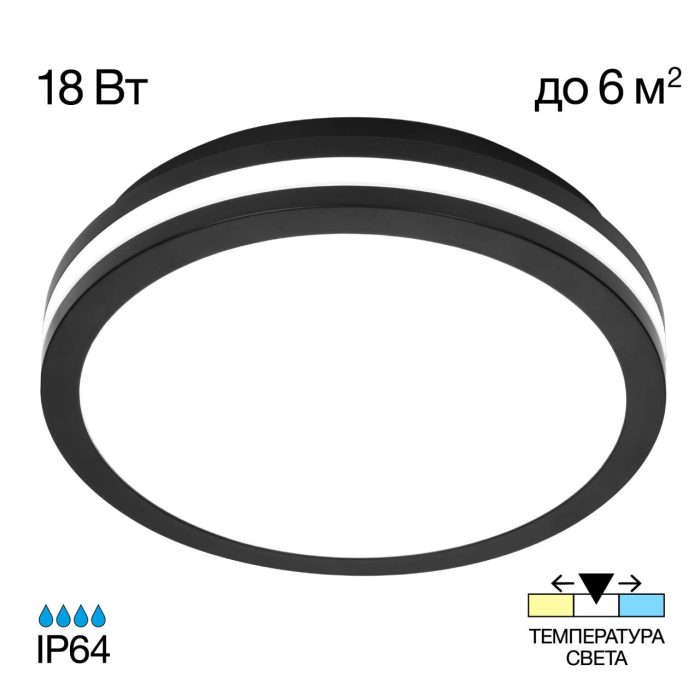 Светильник накладной Citilux LUNS CL711011V Чёрный