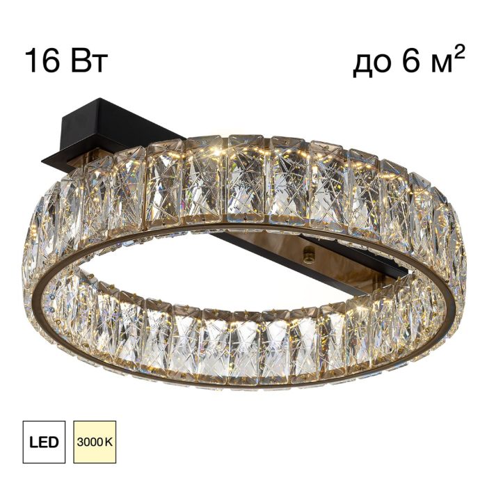 Люстра потолочная Citilux PALANT CL325142 Чёрный, Бронза