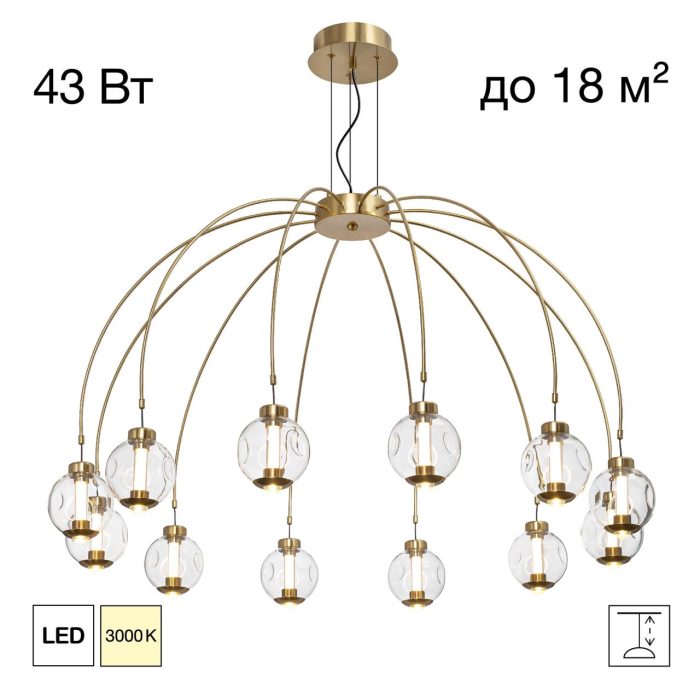 Люстра подвесная Citilux NOONA CL251190 Бронза