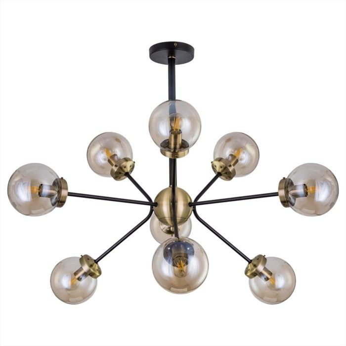 Люстра на штанге Citilux Планета CL105295 Бронза, Чёрный