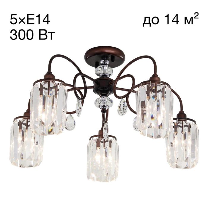 Люстра потолочная Citilux Синди CL330153 Венге (коричневый)
