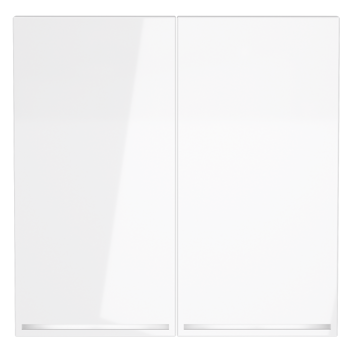 Клавиши для выключателя/переключателя двухклавишного с подсветкой, S70 (белый глянцевый)