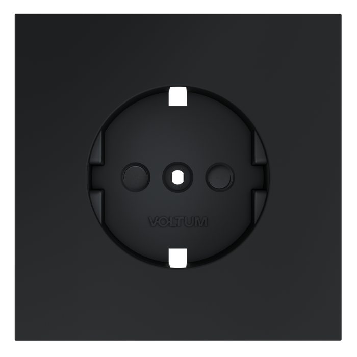 Накладка для розетки с заземлением и защитными шторками, S70 (графит)