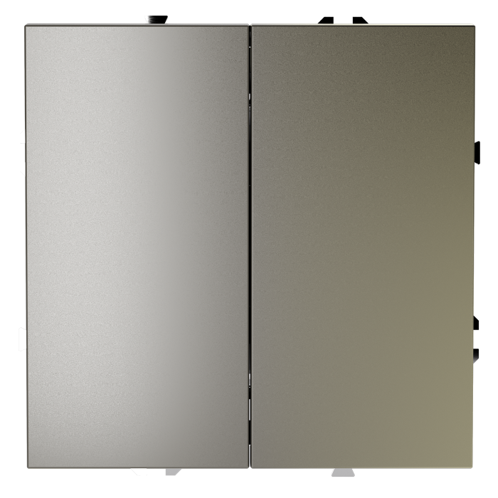 Перекрестный переключатель встраиваемый VOLTUM S70 двухклавишный 10А, (шелк)