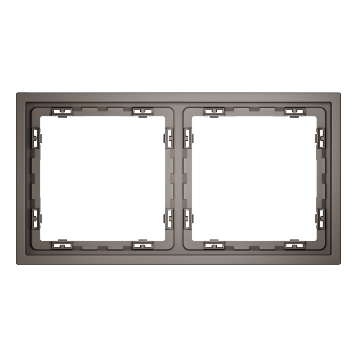 Рамка пластиковая VOLTUM S70 на 2 пост, (капучино)